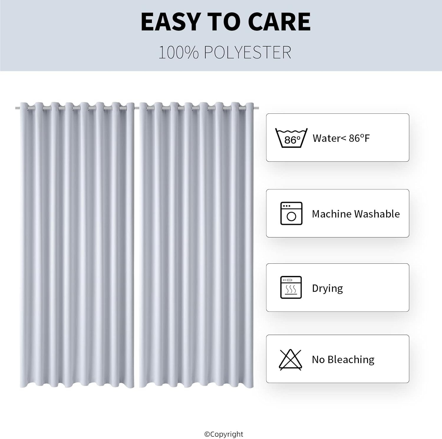 Weather-Resistant Outdoor Curtains 105″x84″ for Patio & Garden (2 Panels)