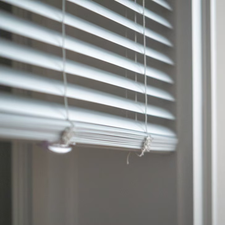 Cordless 1″ Vinyl Mini Blind – White (2 sets) 34 1/2W x 60″H