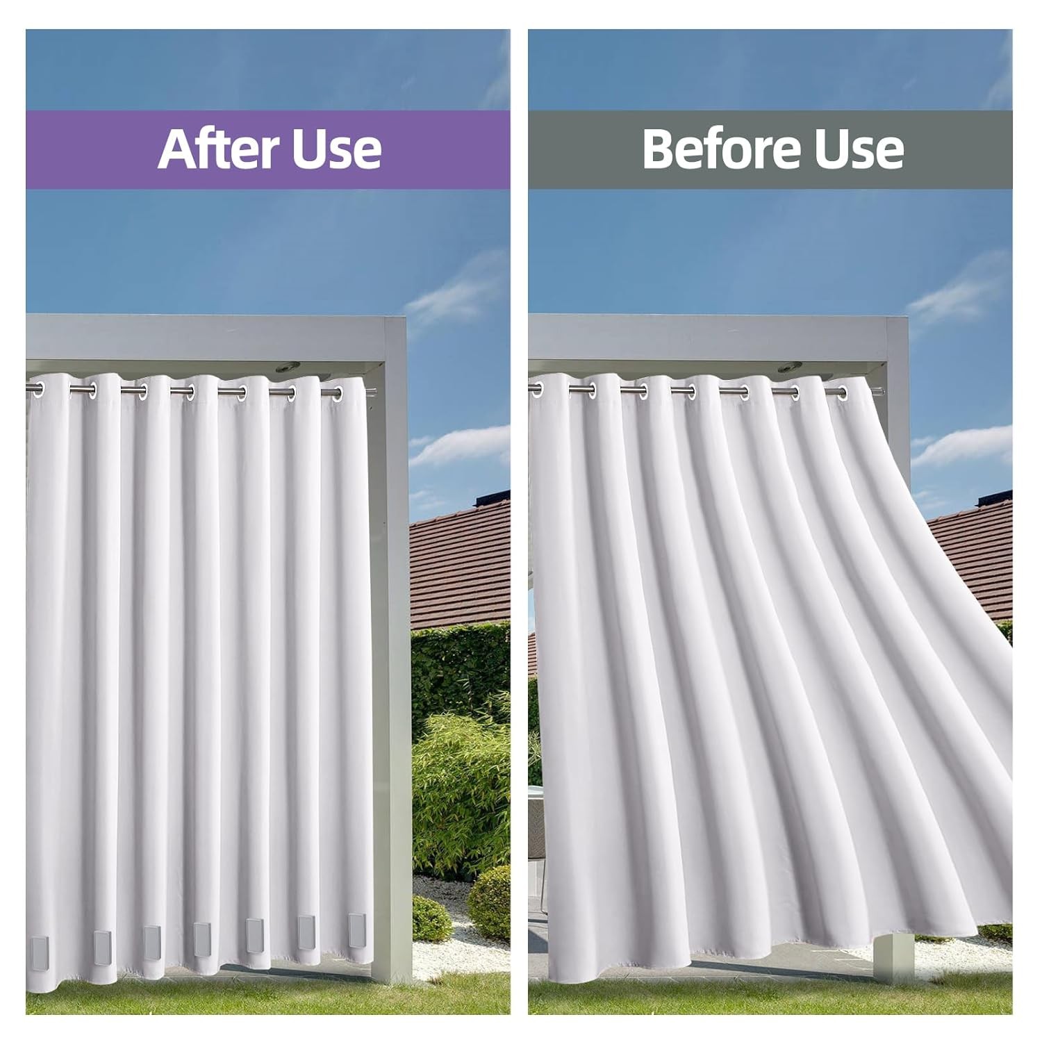 20 Pcs Outdoor Curtain Weights for Wind, Gazebo Curtain Tie Backs, Garden