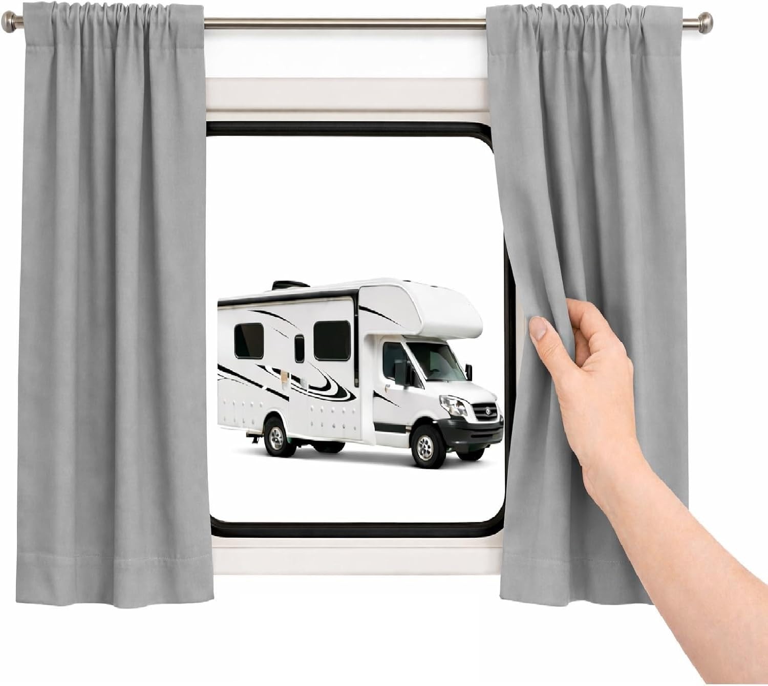 Short RV Window Curtains 33 Inch Long – Blackout Curtains for Camper, Travel