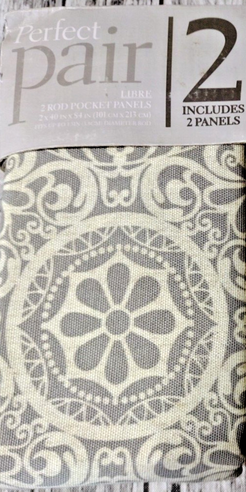 Perfect Pair, Curtains, Libre, Pair, Natural Color 80″ x 84 » Rod pocket, NWT