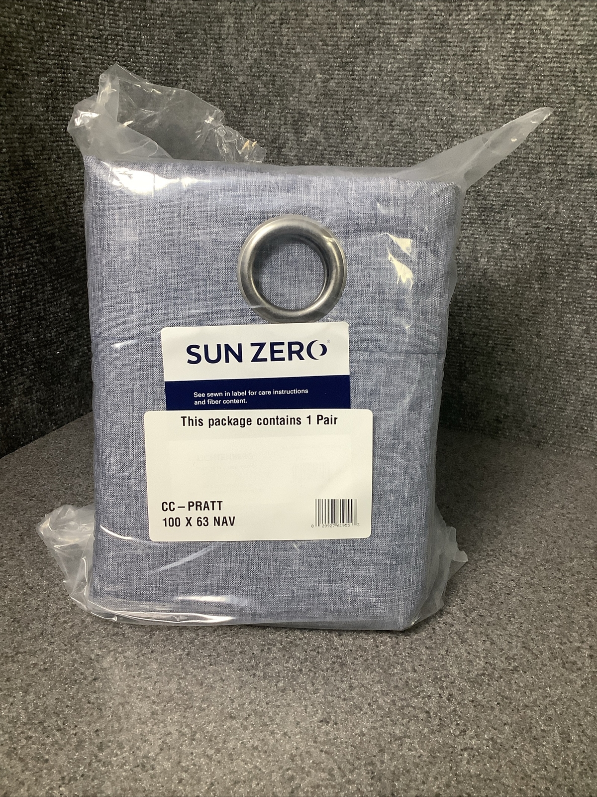 Sun Zero Lichtenberg Grommet Curtains Pratt- Navy- 2 Panels – 100”x96” M60A