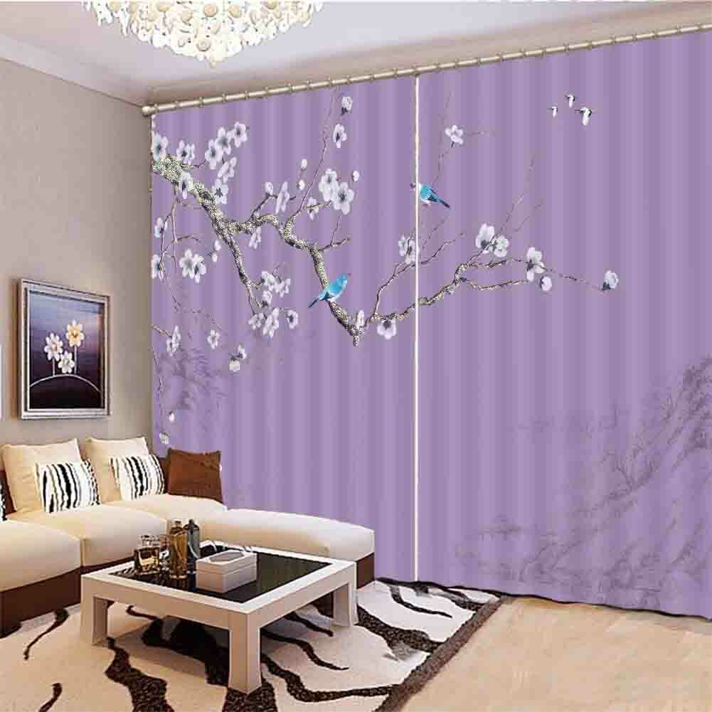 Swallow Illusion Sky 3D Curtain Blockout Photo Printing Curtains Drape Fabric