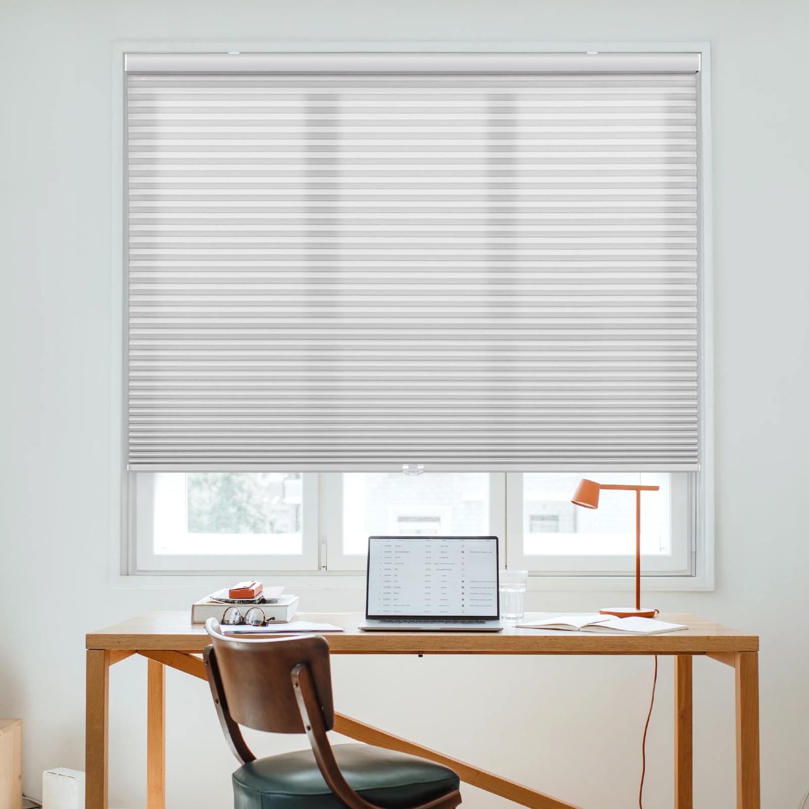 Dez Furnishings Cordless 1.5 Light Filtering Cellular Shade 22.5 W X 48 H Gray