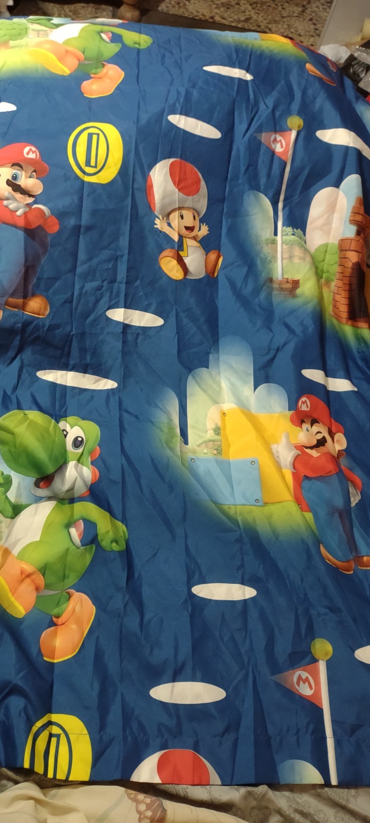 Super Mario Kids 2 Panel Curtain Set 40″ Wide X 84″ Long