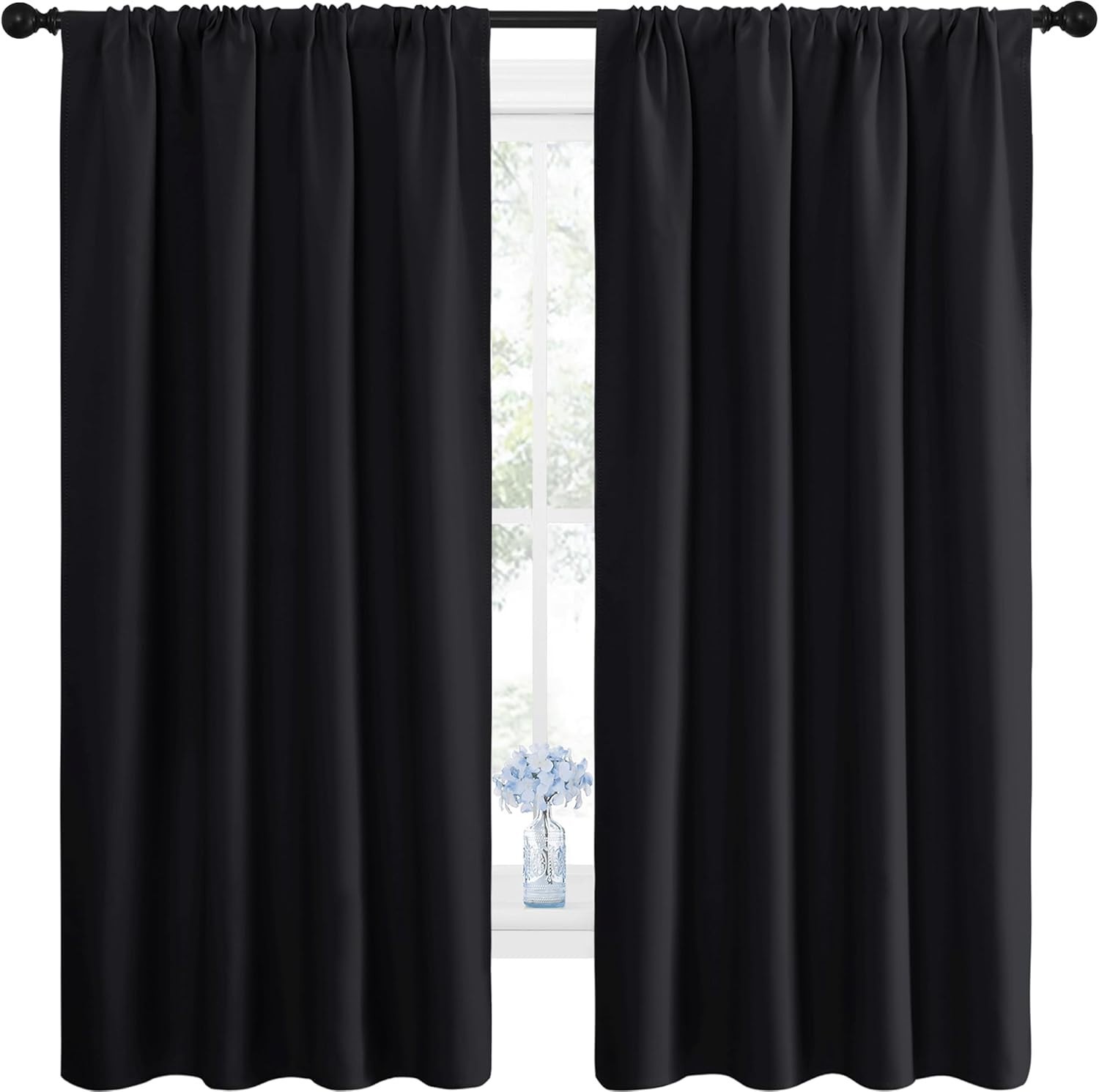 Art Deco Blackout Drapes 42″x63″ for Energy Efficiency & Luxury Style – 2 Panels