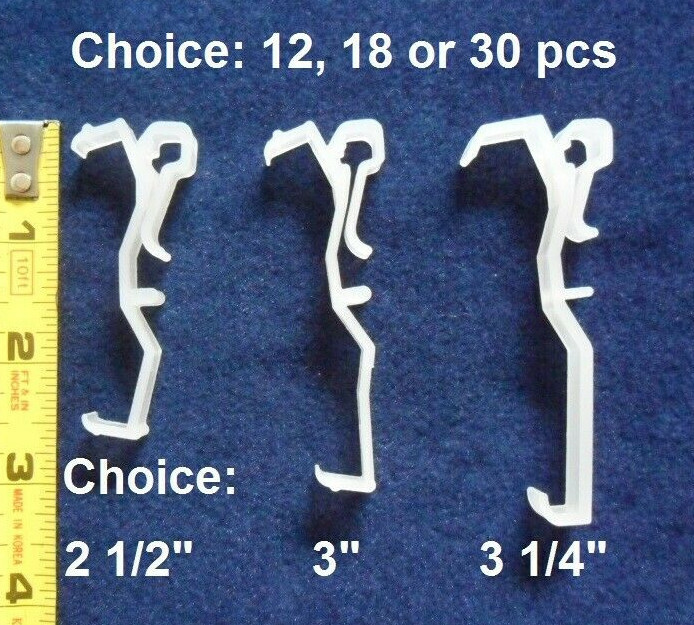 12 pcs 2 1/2″, 3″ or 3 1/4″ Valance Clips For Faux & Wood Venetion Blinds