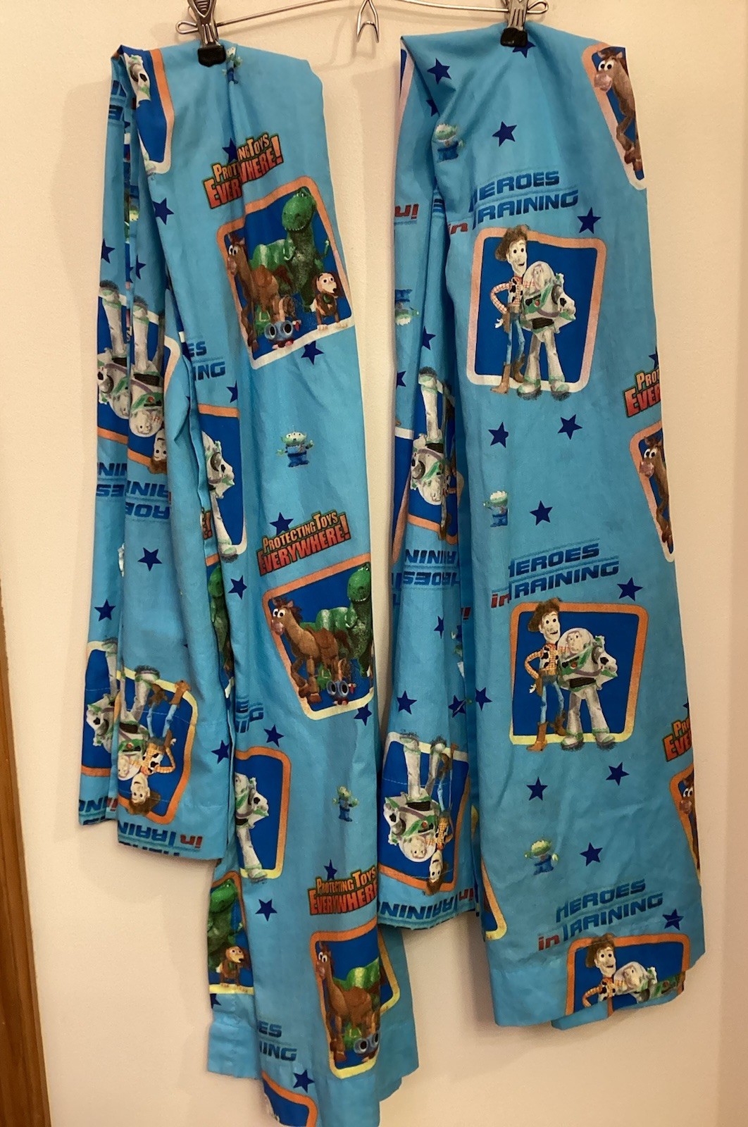 Toy Story Fabric Curtain Panels 2 Heroes in Training 41 x 63” Disney Pixel