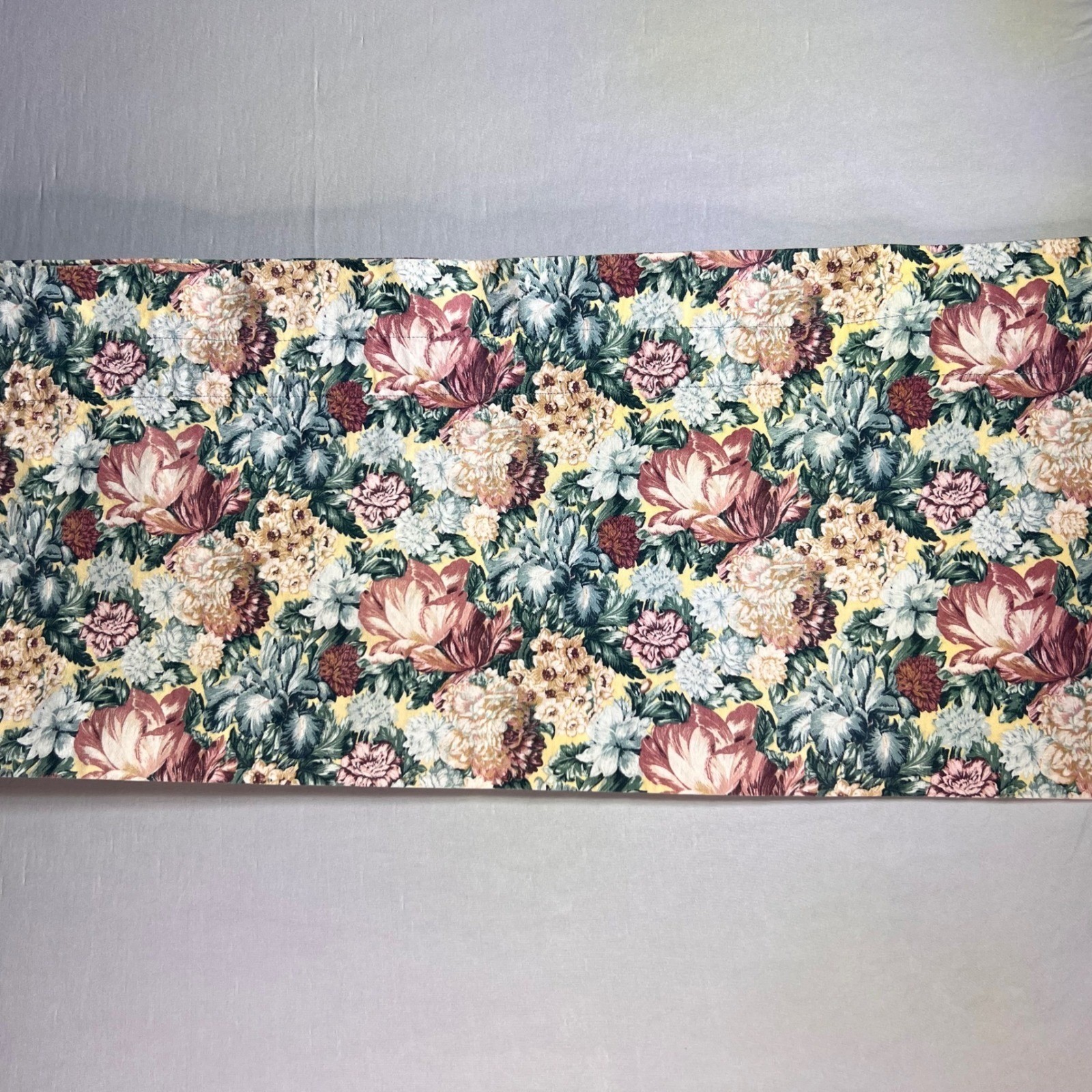Vintage Floral Curtain Valance | 100″ x 12.5″ | Cottagecore