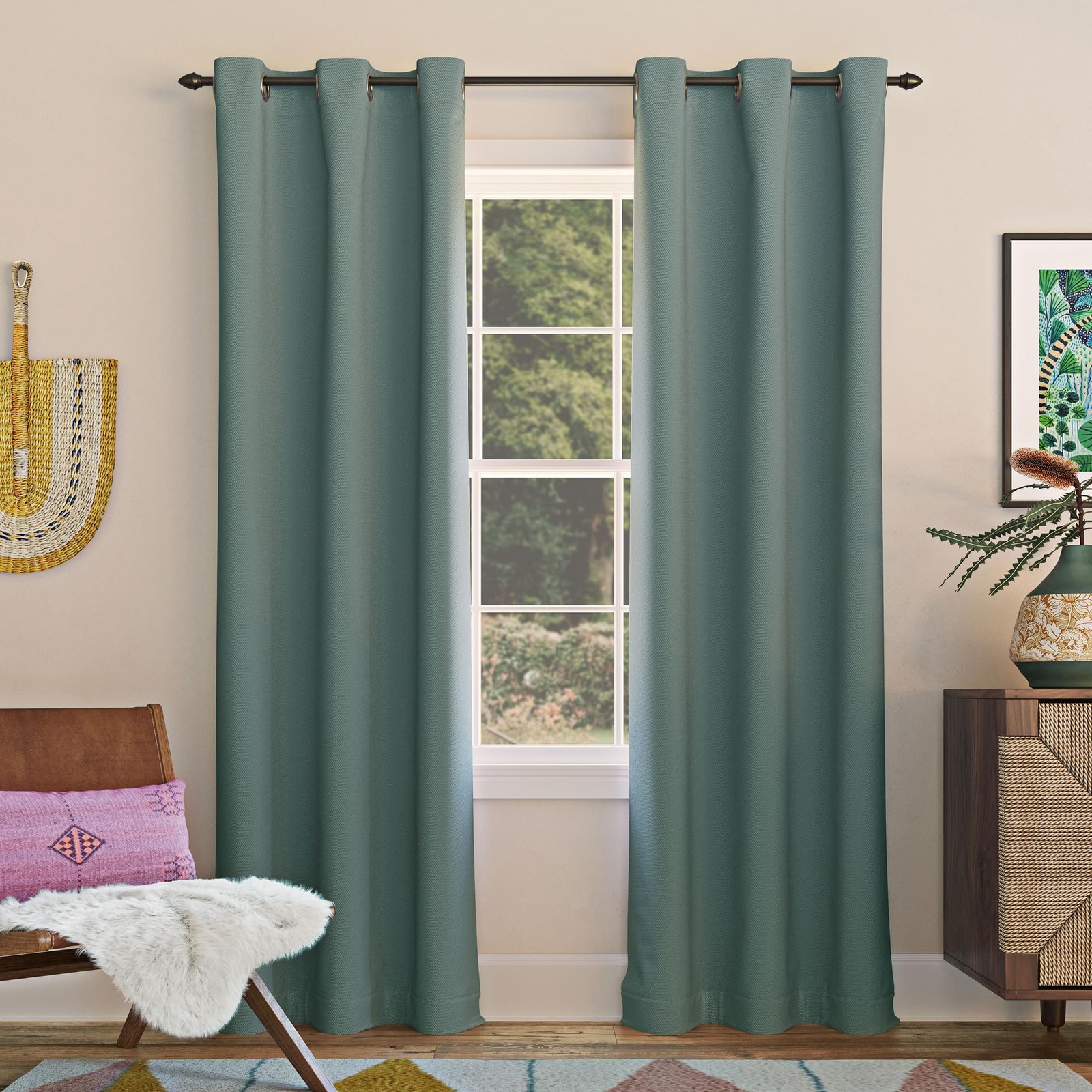Easton Energy Saving Blackout Grommet Curtain Panel, 40″ x 84″, Mineral