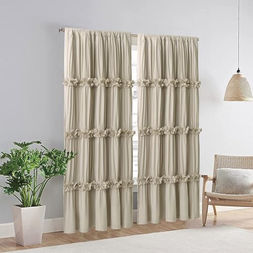 Thermal Insulated Blackout Window Curtains, 52″ W 52″W x 96″L (Pack of 2) Camel