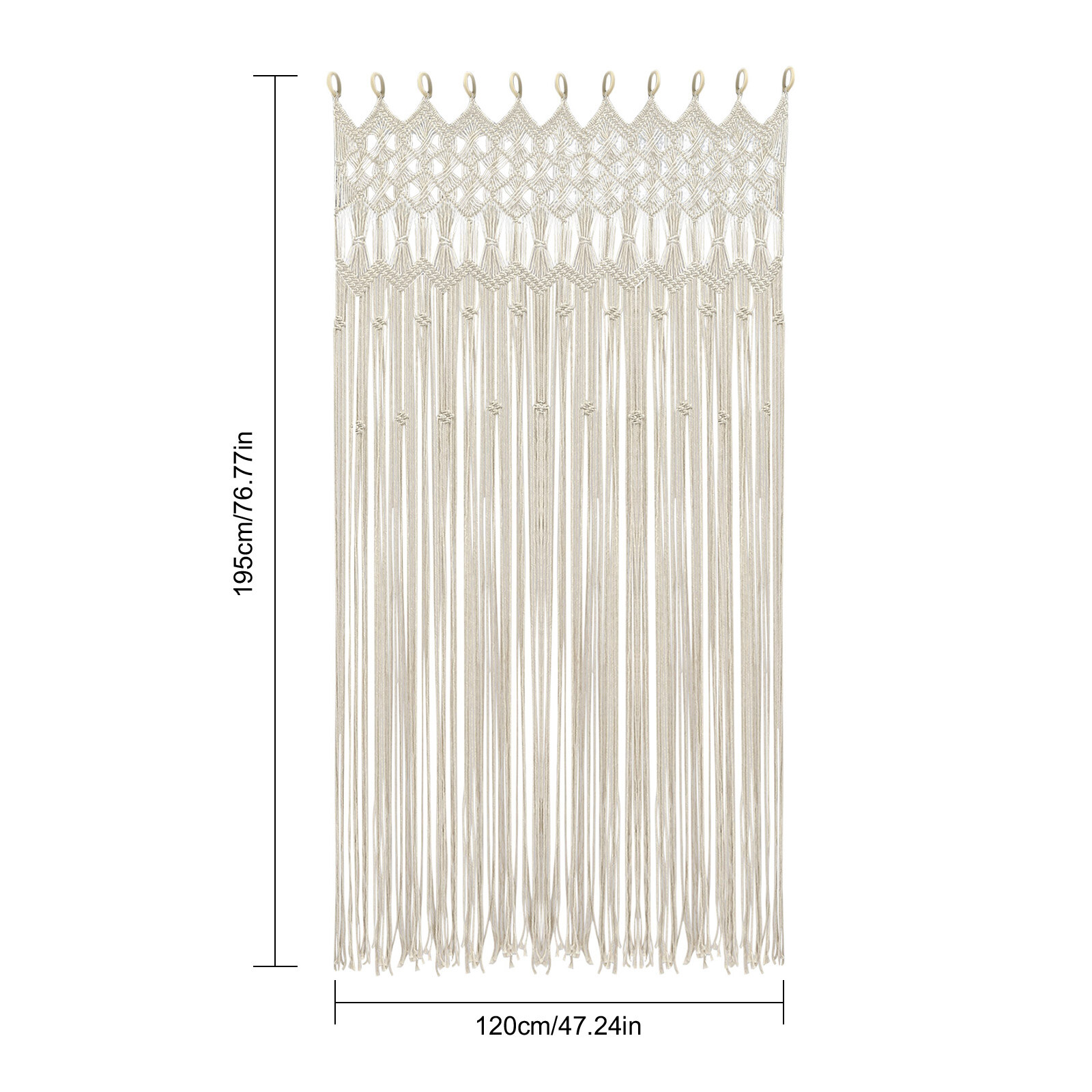 Bohemian Style Woven Tassel Curtain Wall Hanging Tapestry Window Curtains Decor