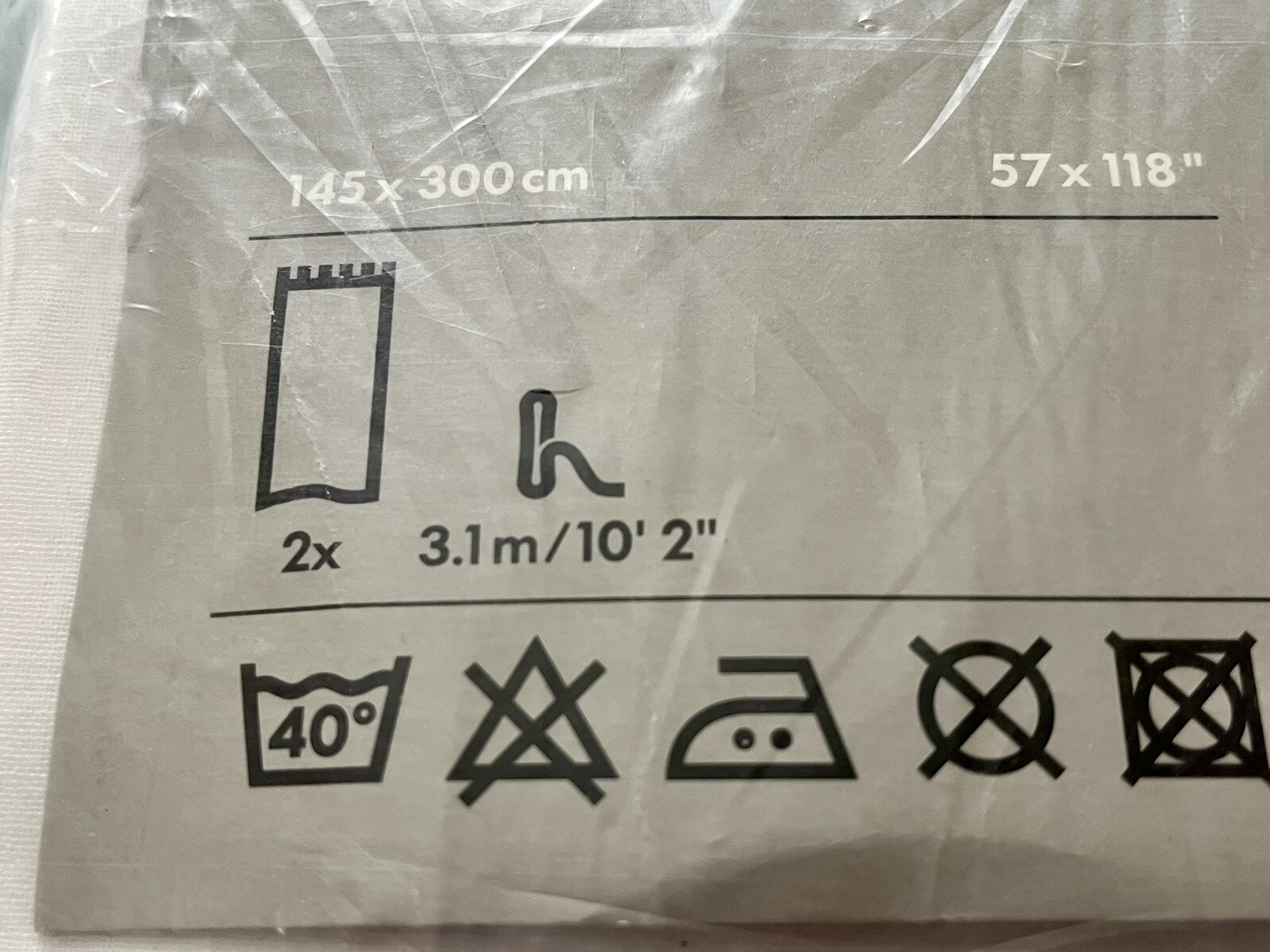 IKEA wilma shear curtains white 57 x 118 in package 800.431.71