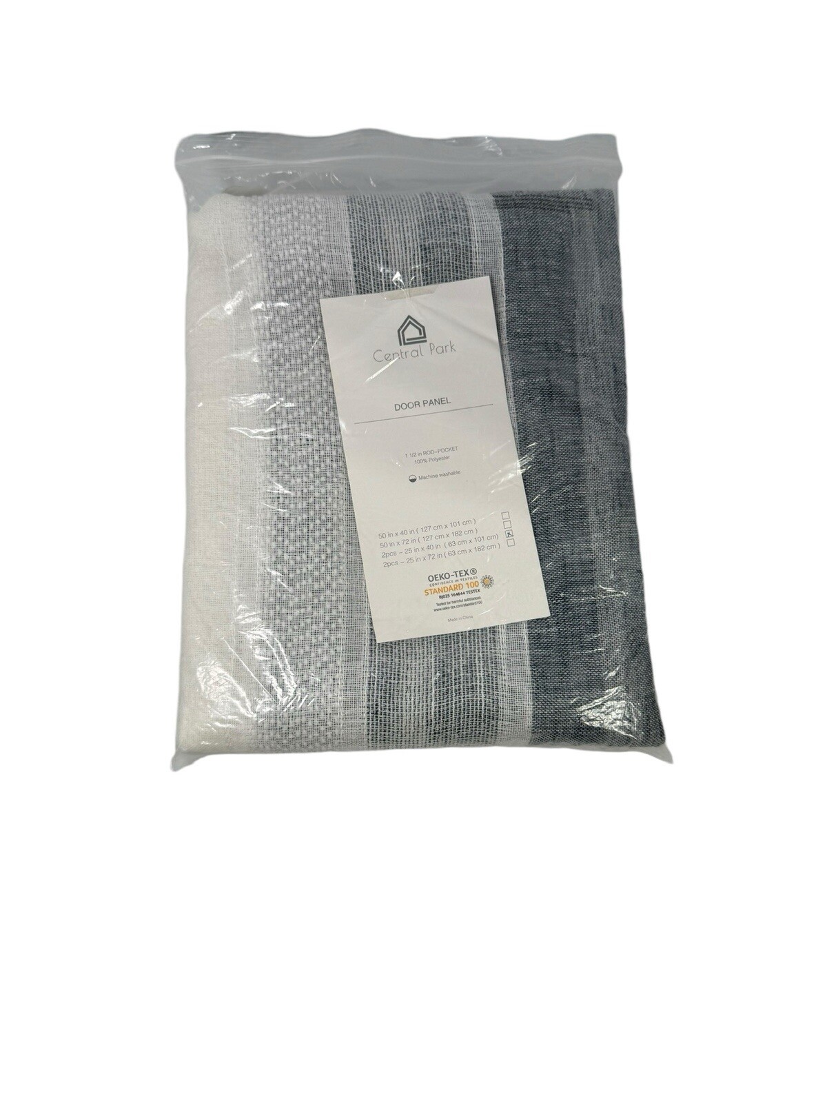 Central Park Door Panel Curtain Panels 1 1/2 Rod Pockets 25″x 40″x2
