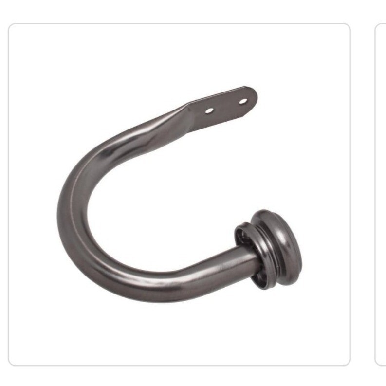 Home Decorators Collection Drapery Holdback Set Gunmetal Finish Steel Hook 2 pai