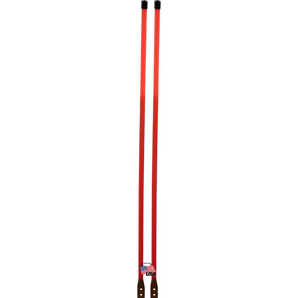 3/4 In. X 48 In. Fluorescent Orange Bolt-On Bumper Marker Sight Rods with Hardwa
