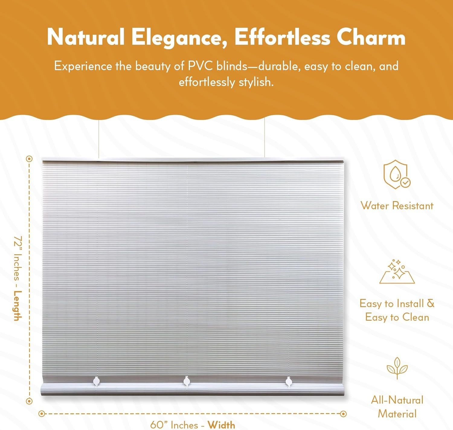 Stylish 72×72 Cordless Waterproof Outdoor Shades – Privacy & Sun Diffusion