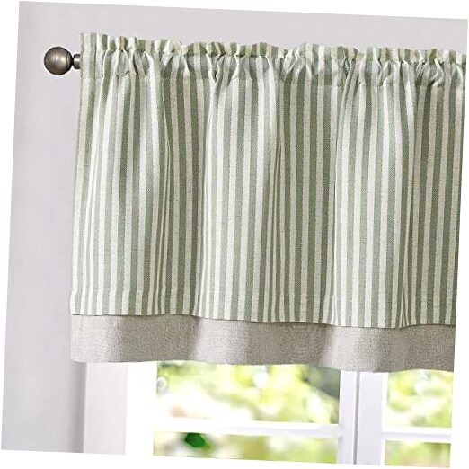 Linen Striped 50″W x 18″L (Pack of 1) Boxter Striped | Sage Green on Linen
