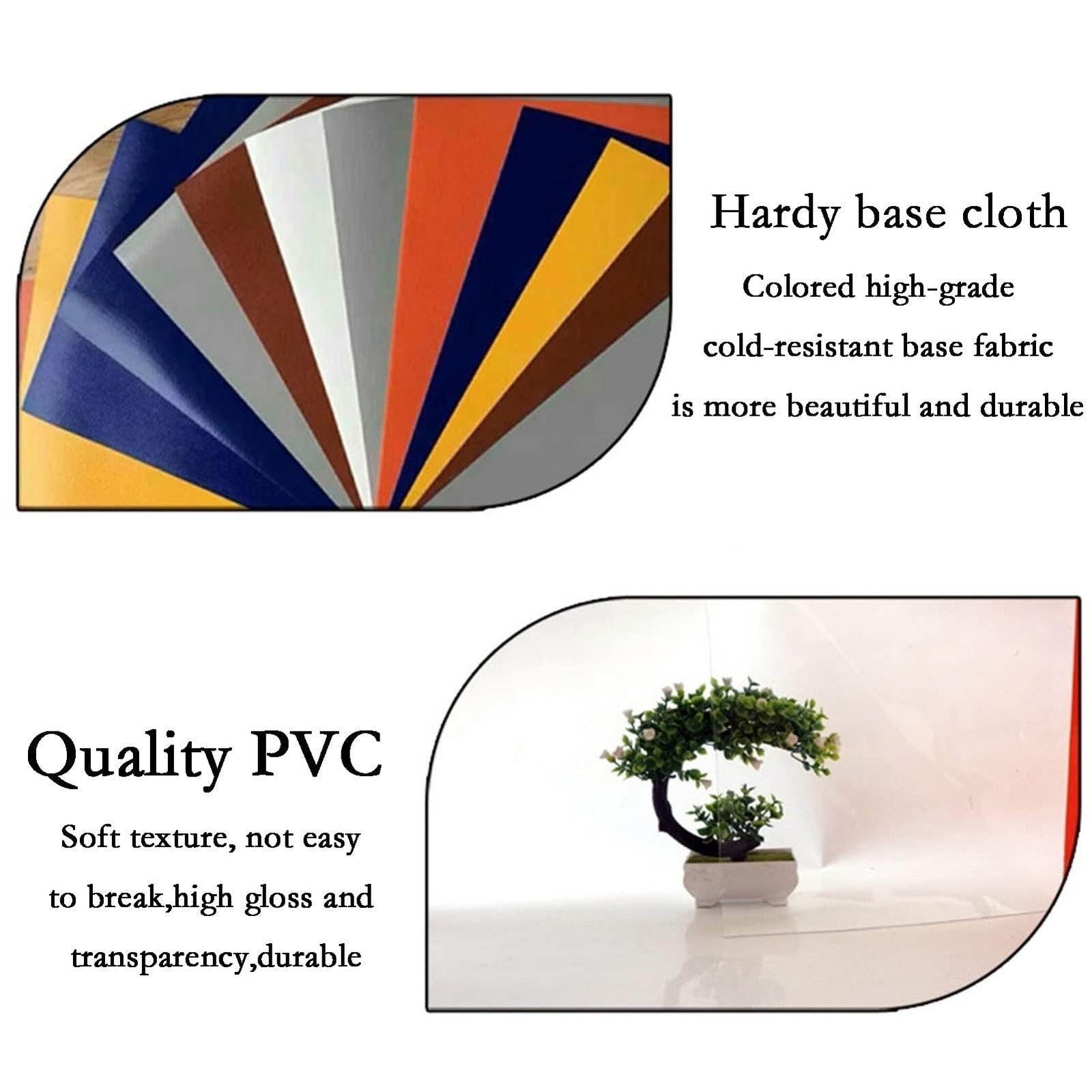 HIYOUGO Outdoor Clear Panel Curtain Tarp Panel, Vinyl Patio Enclosure, Heavy