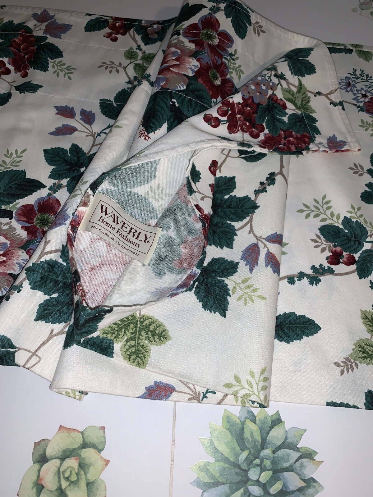 Waverly Pleasant Valley Valance Floral Grapes 79 x 16″