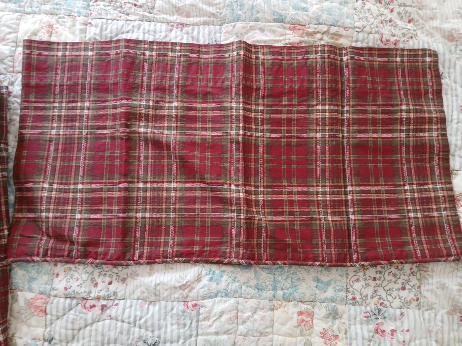 Springs-Red Plaid-100% Cotton Tab Top Drapes and Valances-Really Nice!