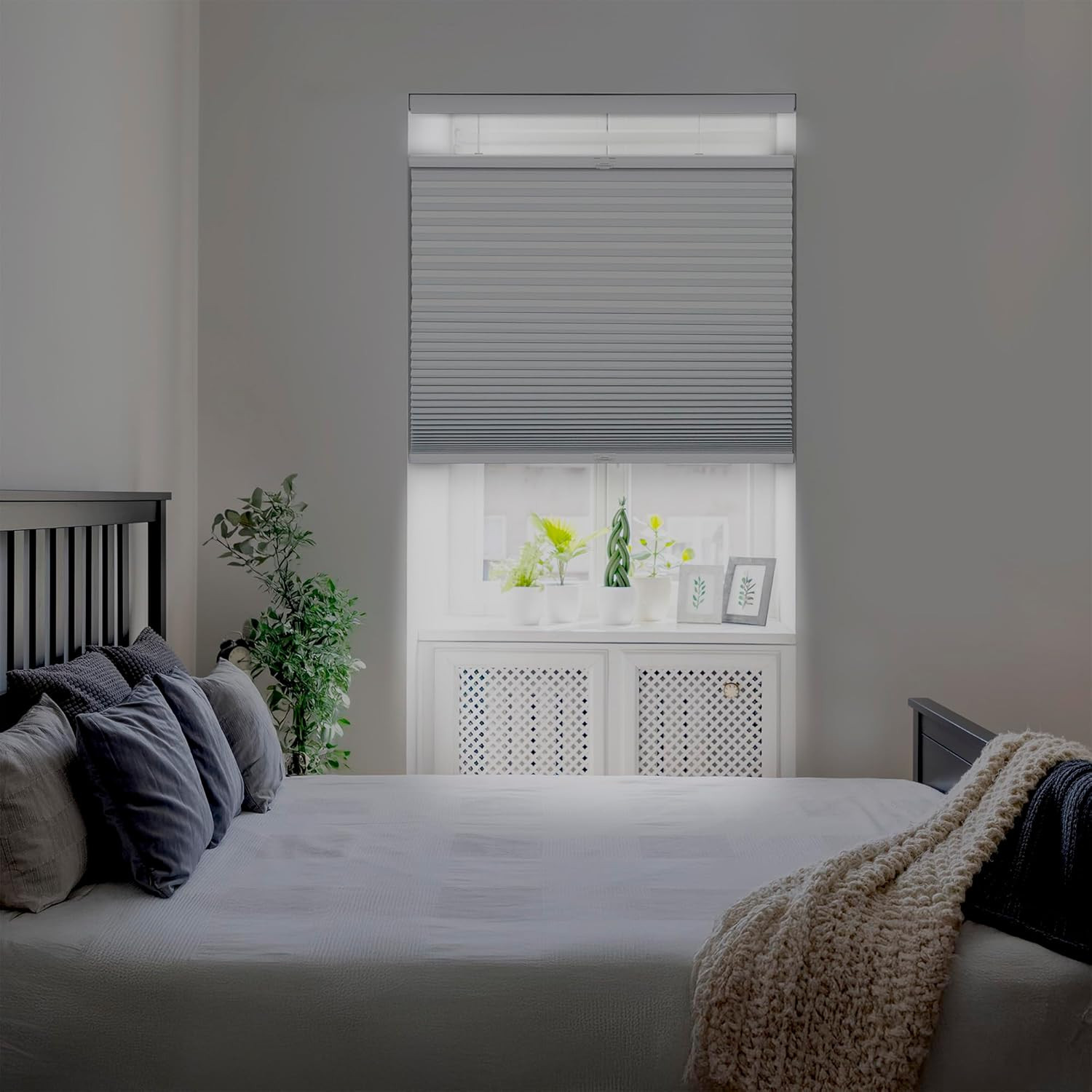 Cordless Blackout Cellular Shade, Top Down Bottom Up, 71″ W x 72″ H, White