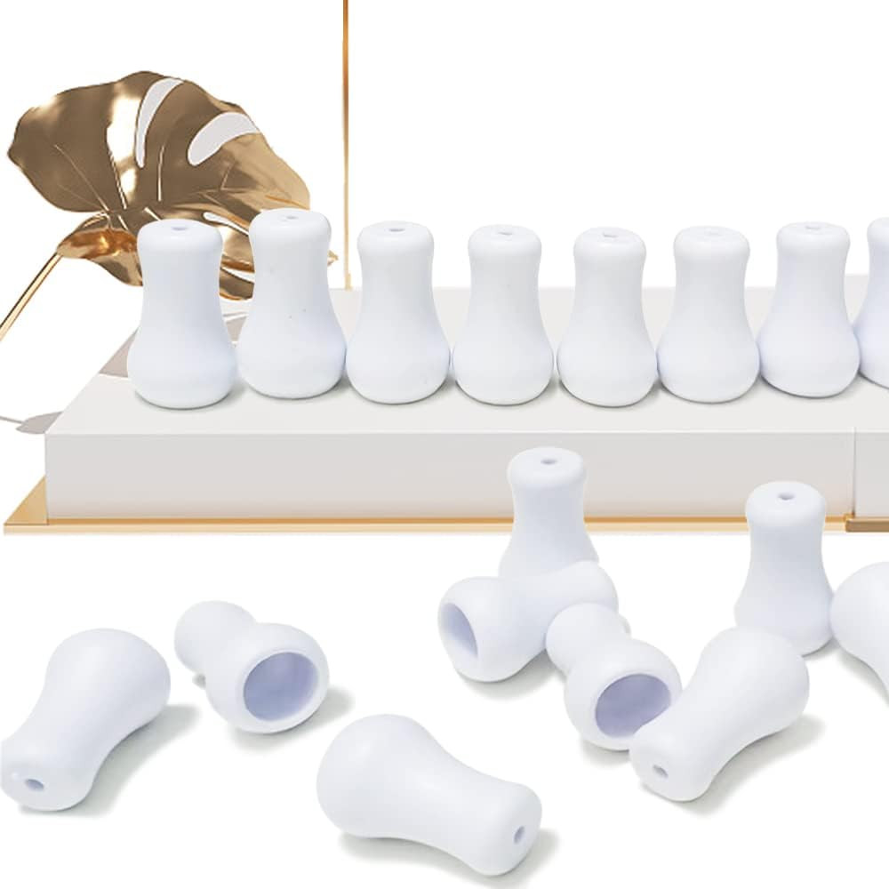 10pcs White Plastic Cord Tassel, Blind Pull Cord Knobs, Window Blind Cord Pulls
