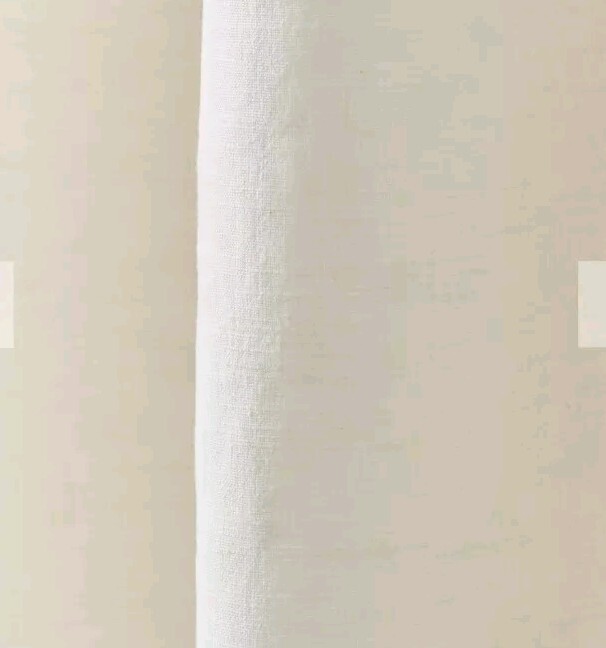 Pottery Barn Emery Linen Blackout Curtain In Ivory 50″x120″ 73% Linen/27% Cotton