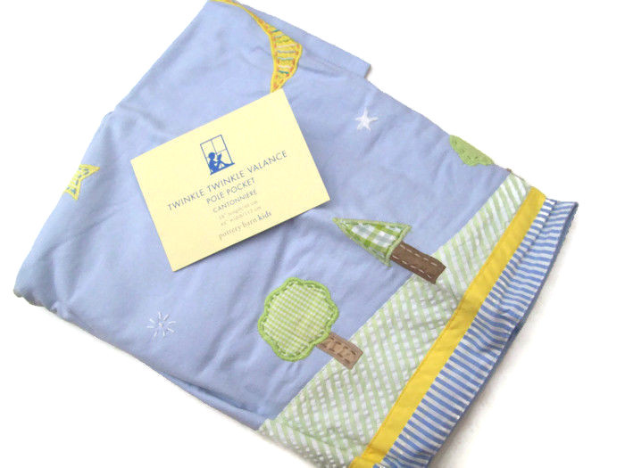 Pottery Barn Kids Twinkle Twinkle Pole Pocket Window Valance New