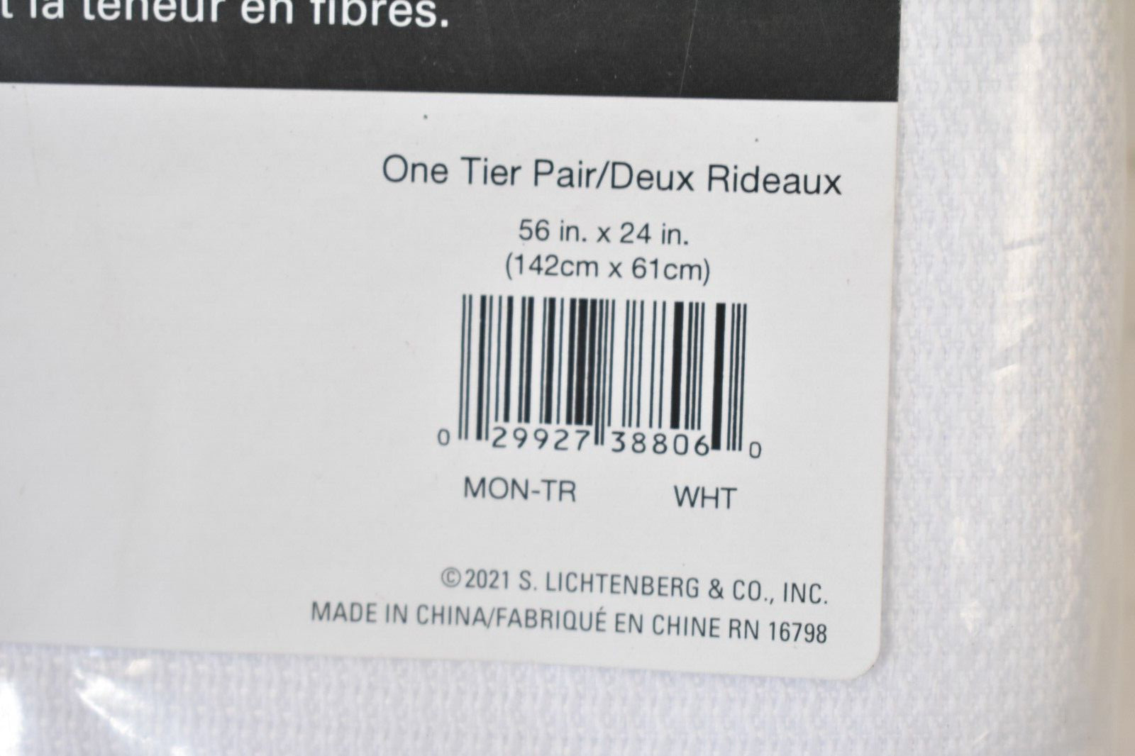 No. 918 Lichtenberg Montego Grommet Textured Kitchen Curtain Panel One Tier