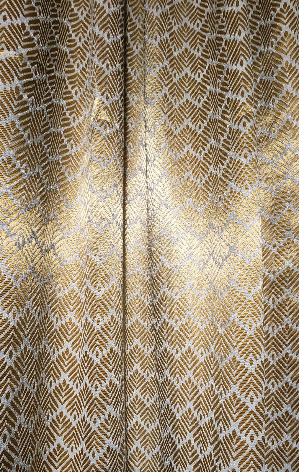 New 2 Panel Set of Gold Curtains /upholstery Fabric 1 Pair of Drapes (36 x 84)