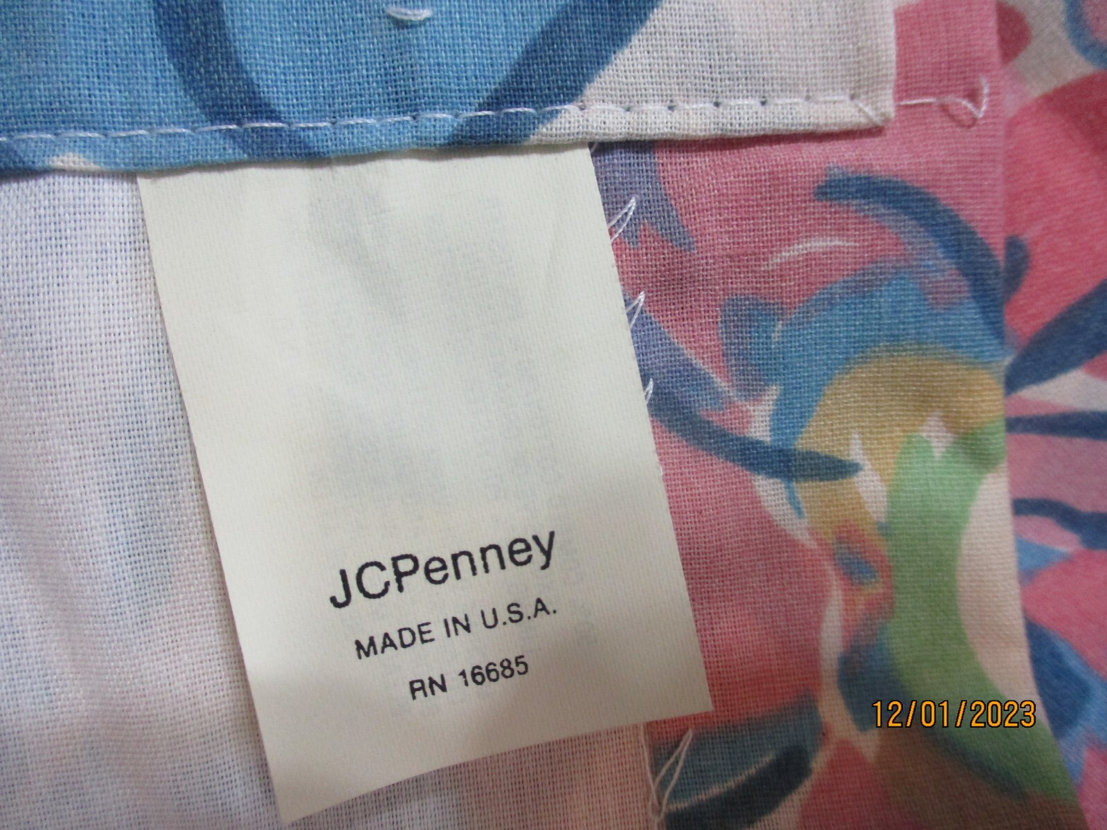 Vintage JC Penney 4 Lined Panels with Tie Backs Colorful Floral Rare! 42×62