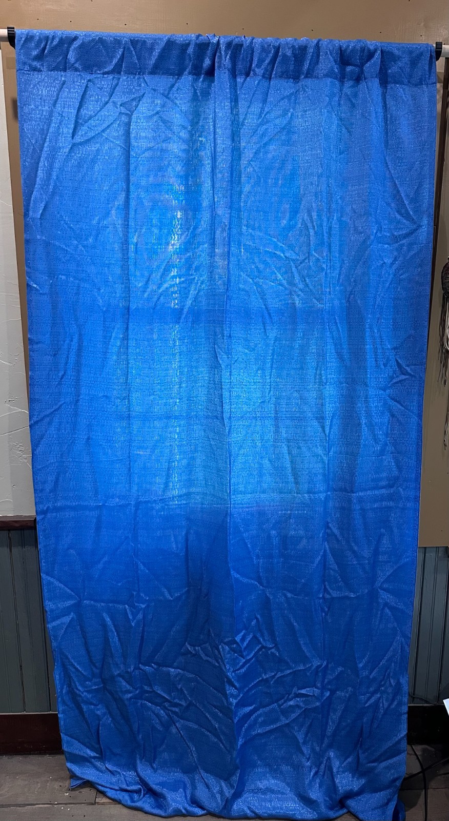 Georgia Expo, Banjo Drapes, Royal Blue, 94″ L x 48″ W, NEW IN THE BOX, 200 PCS.
