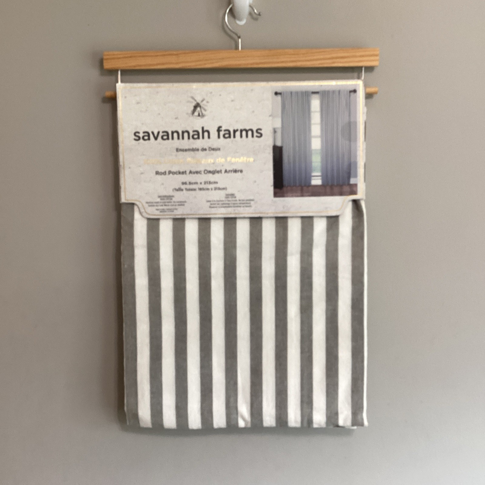 Savannah Farms Set Of Two Drapery Panels 38”W X 84”L Rod Pocket W/Back Tab