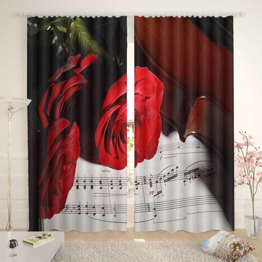 Great Funeral Of Roses 3D Blockout Photo Print Curtain Fabric Curtains Window