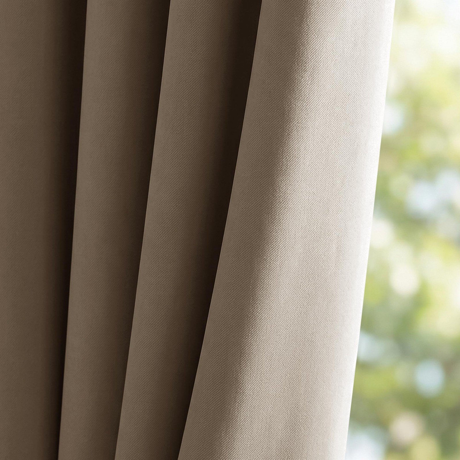 Outdoor Blackout Curtain Panel Waterproof 52×95 Mocha