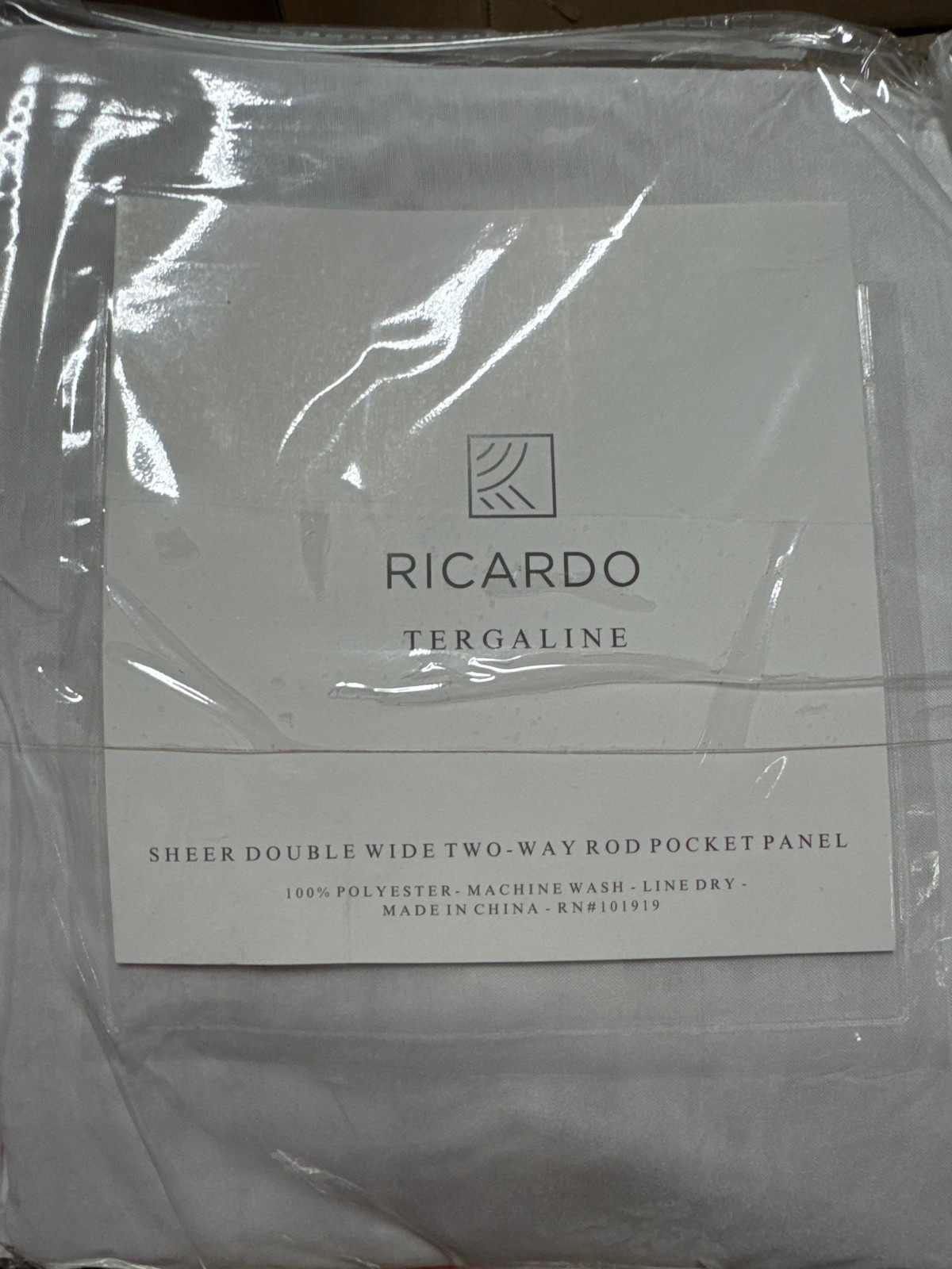 Ricardo 03535-70-284-02 Ivory Wide Sheer Curtain – 108″W x 84″L Rod Pocket