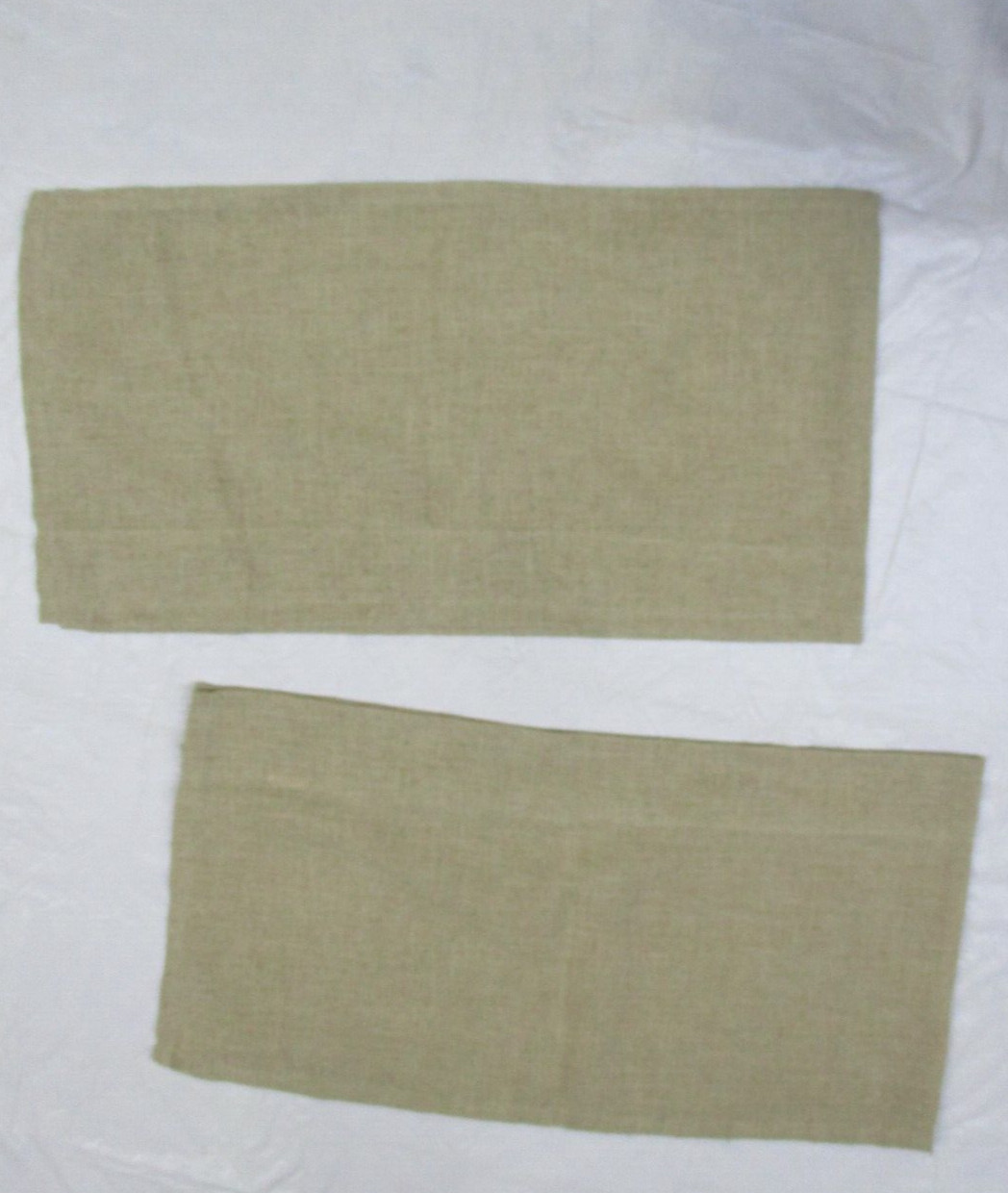 2 Beige Linen/Linen Blend Valances – 15″ x 56″ each Valance