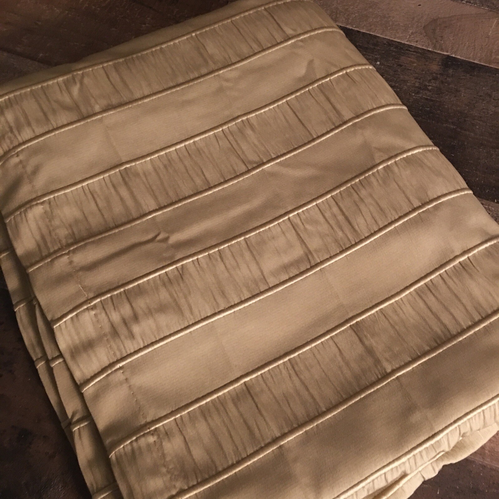 1 SPRINGS GLOBAL CURTAIN PANEL ROD POCKET 42” X 84” Gold Stripe Pattern