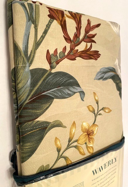 New! Vtg. Waverly Parchment Garden Fairfield Williamsburg Floral 78″x14″ Valance