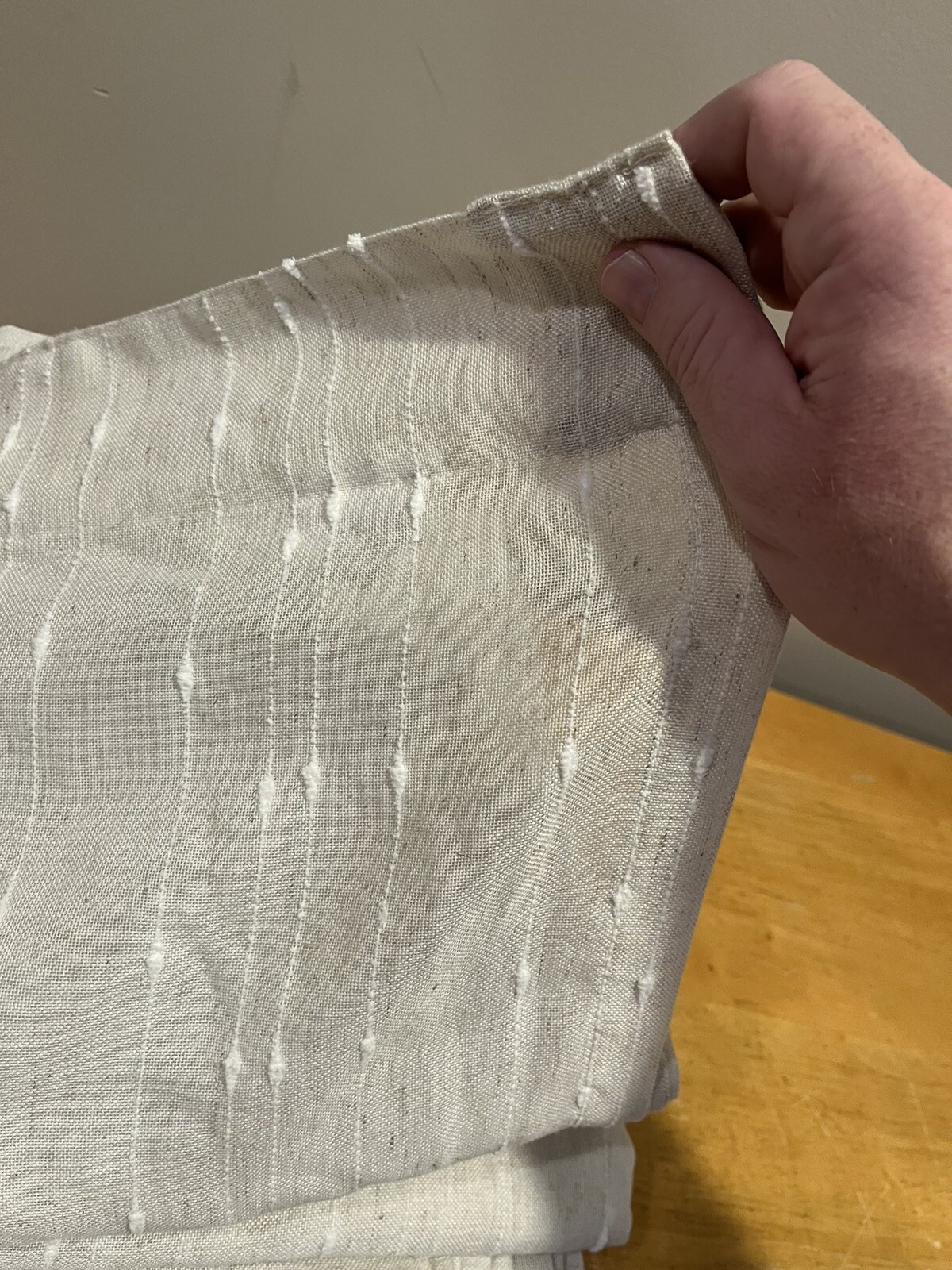 2 Ralph Lauren Linen Sheer Panels Window Curtains 52 X92” Natural