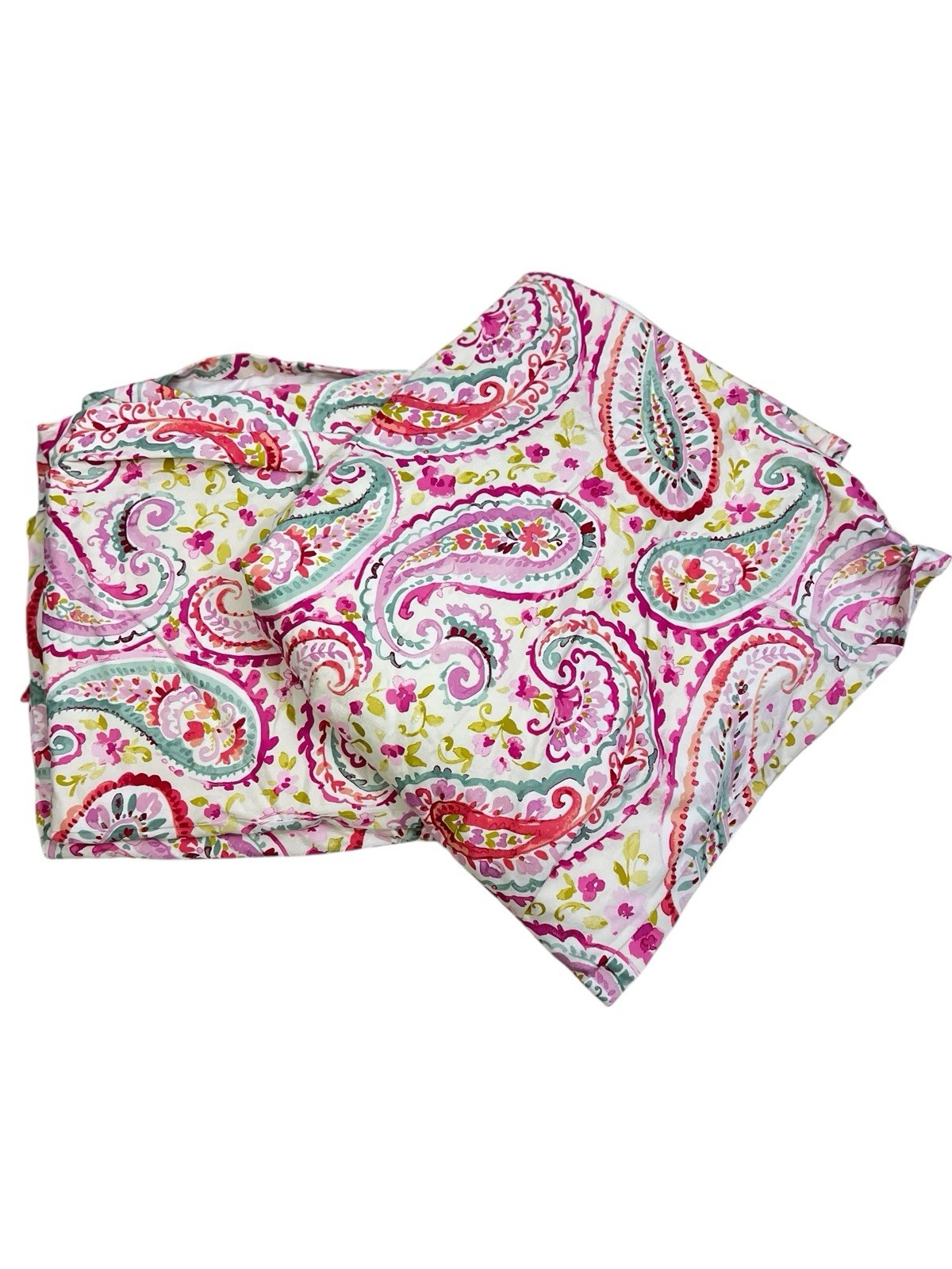 Pair Custom Pinch Pleat Lined Curtains Bright Pink Paisley Modern 80” Long