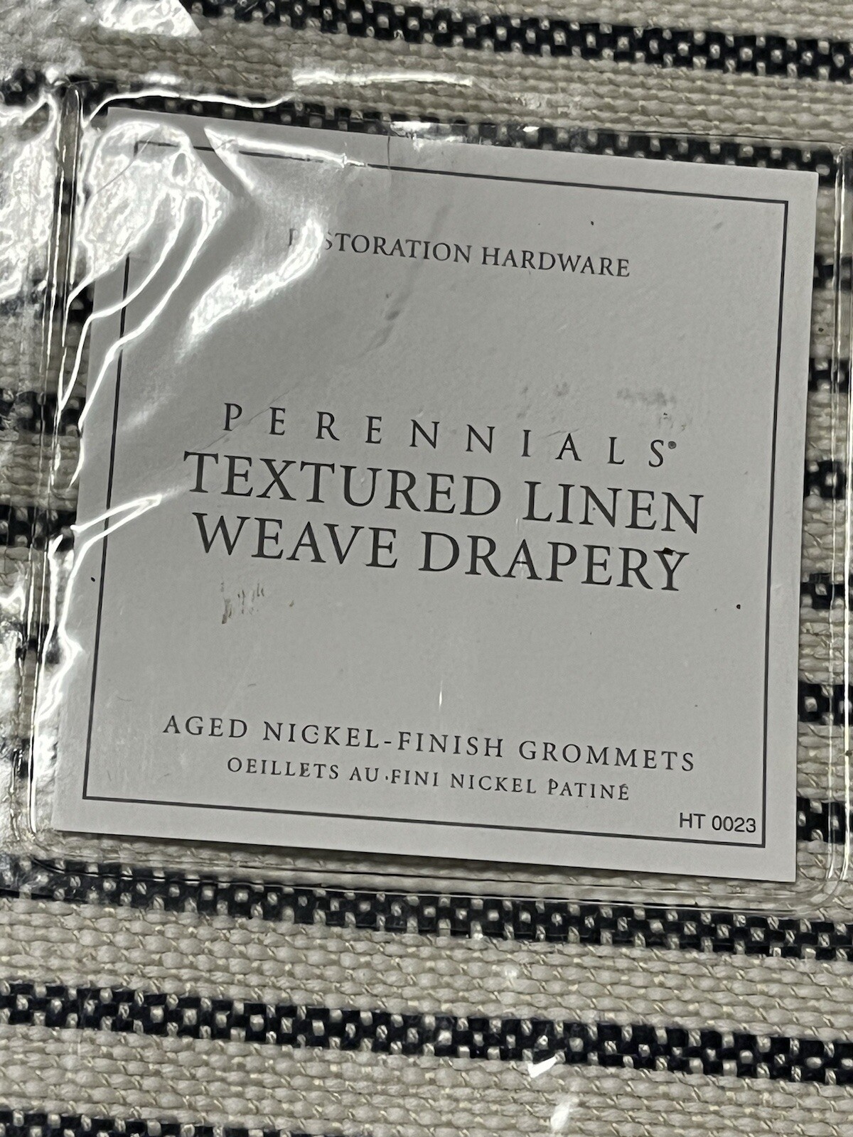 Restoration Hardware Textured Linen Weave Grommet Curtain Panel 50”x84” $269 NWT