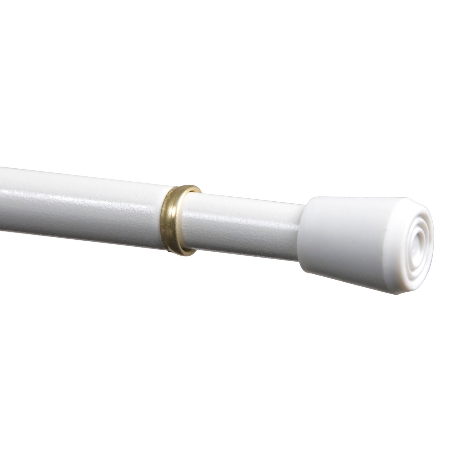 (2 pack) 7/16″ Adjustable Tension Curtain Rod, 28-48″, White