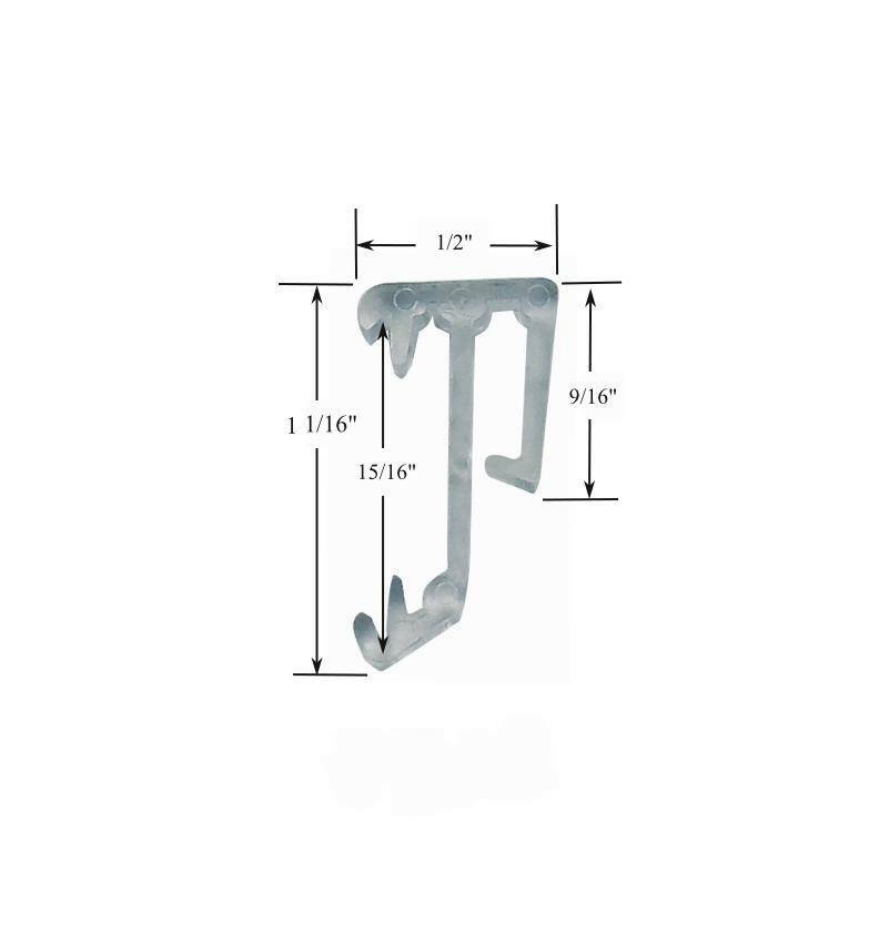 PICK-A-PACK SIZE – 1″ Single Slat CLEAR VALANCE CLIPS for WOOD or MINI BLINDS