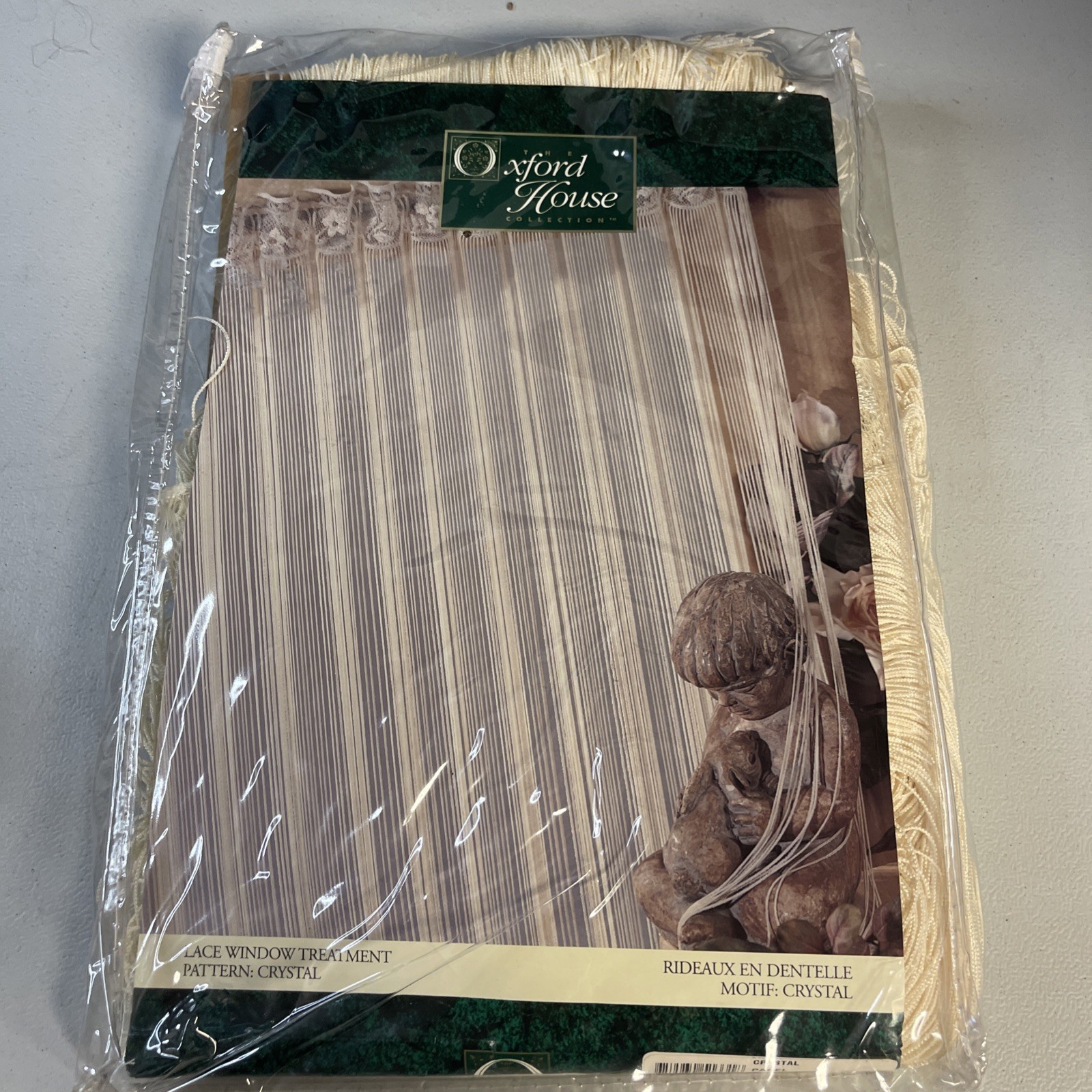Oxford House Lace Window Treatment Crystal 60 X 84 Ivory Cords