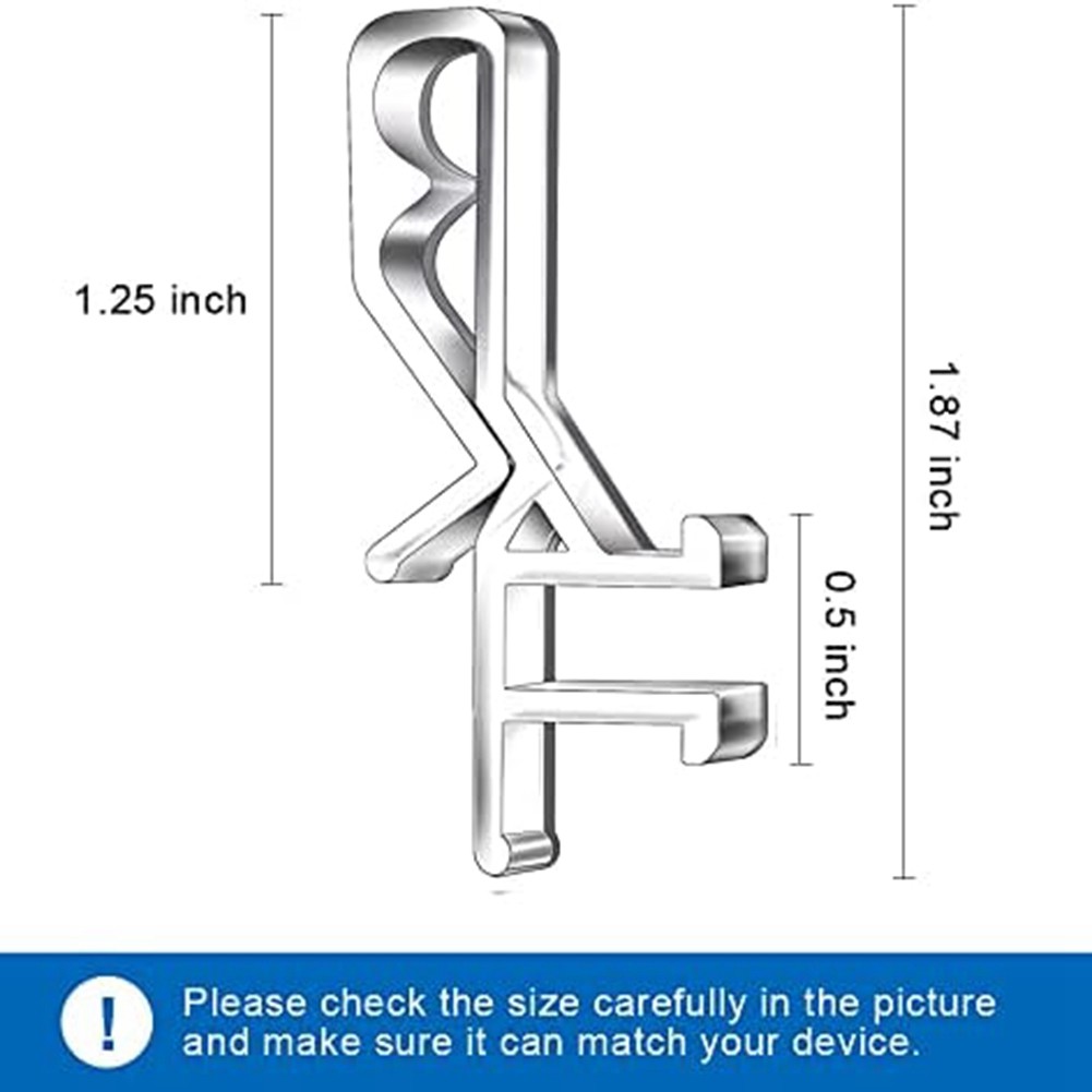 Hidden Channel Valance Clips, 1-7/8Inch Clear Plastic Valance Clips for the7201