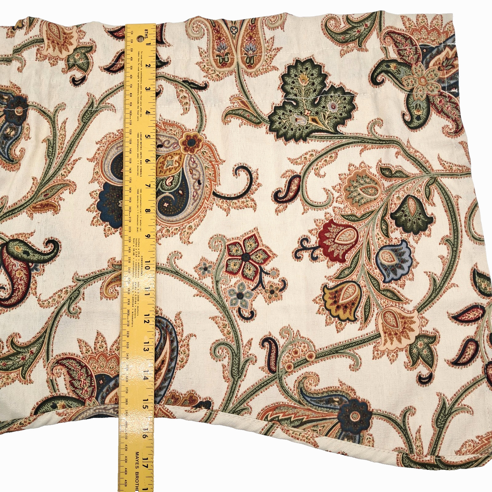 Traditions by Waverly Tennyson Window Valance 52×16 Cream Scalloped