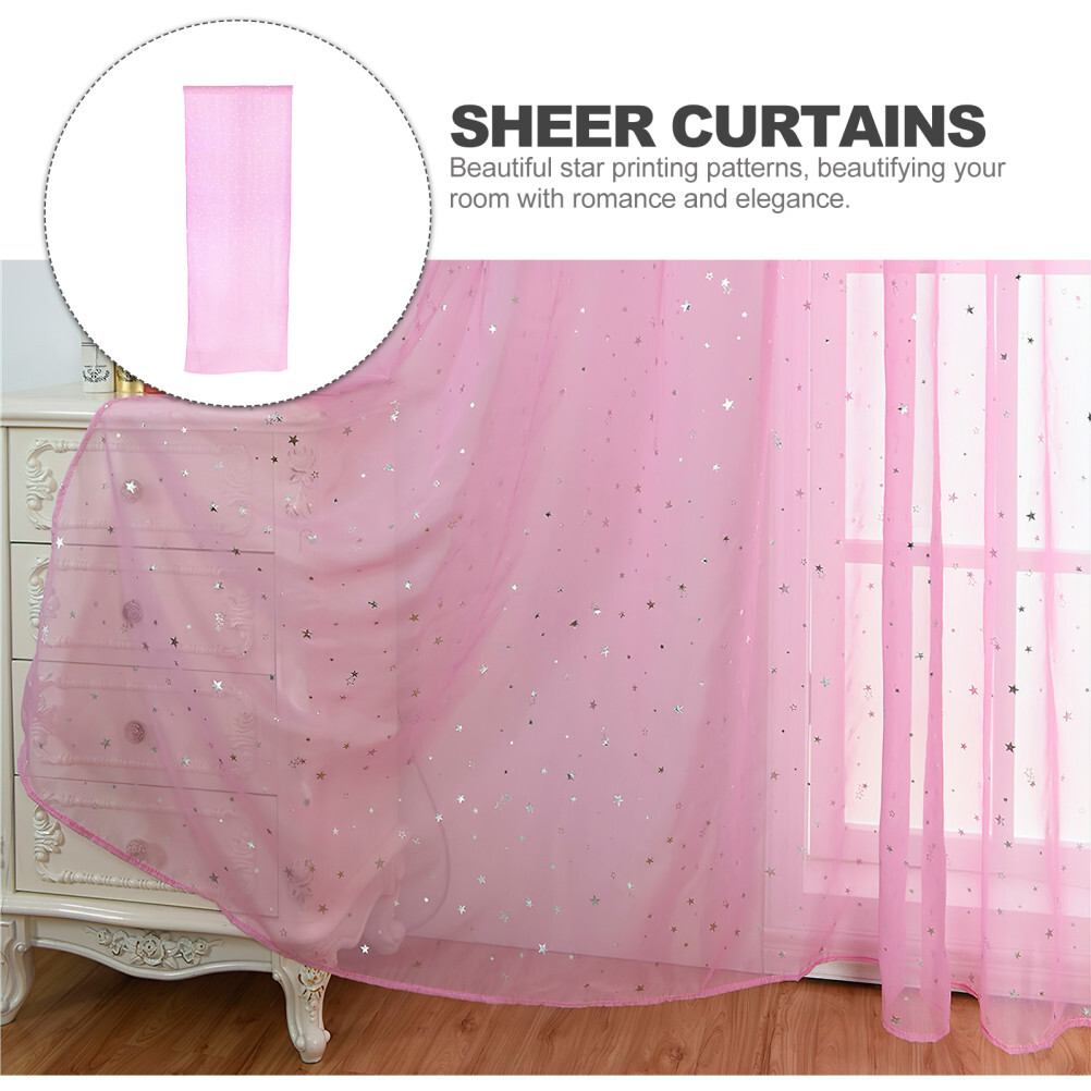 star curtains for girls bedroom star curtains Romantic Glitter Pattern Voile