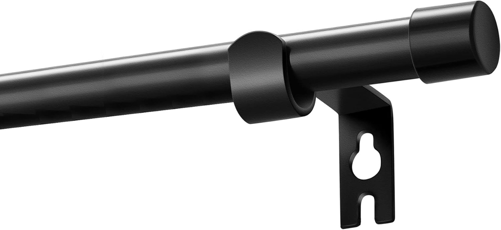 Black Curtain Rods for Windows 30 to 88 Inch,5/8 Inch Small Curtain Rod Set with